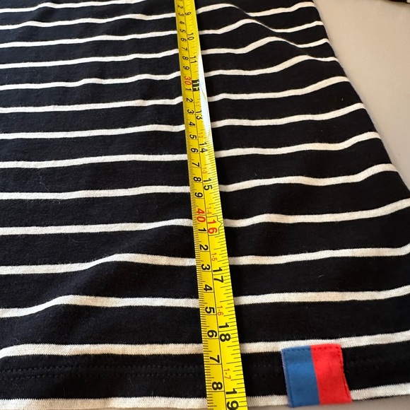NWT KULE Baha Black and Cream Striped Short Sleeve Top | Size XS - Picture 8 of 9